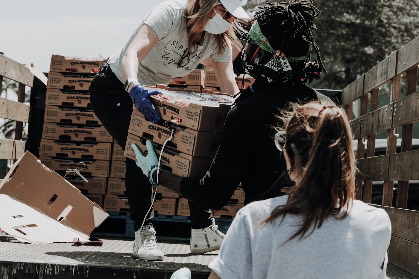 Food and supply distribution for families